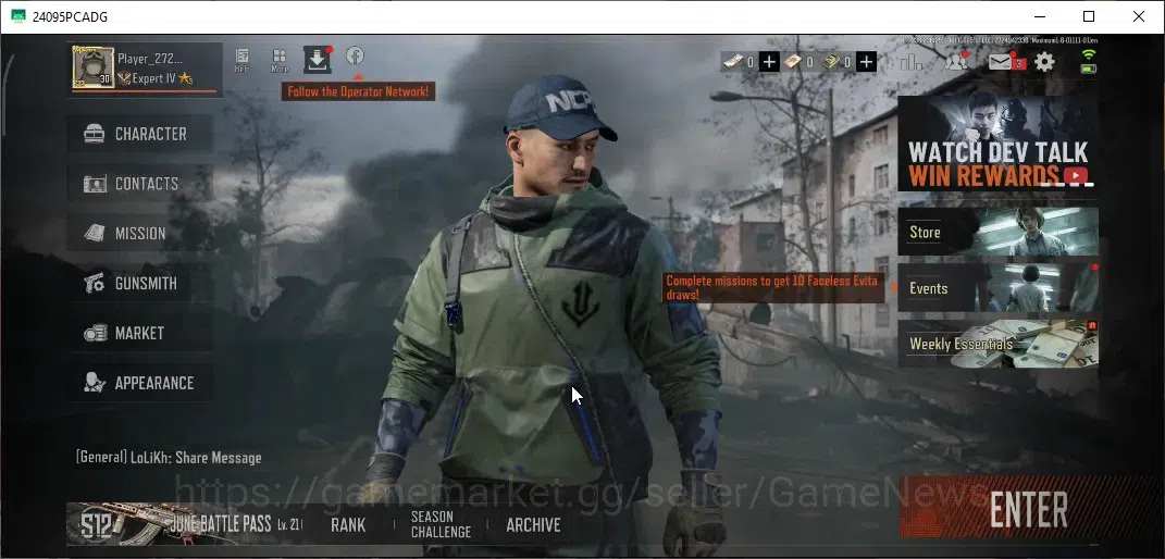 Arena Breakout Accounts MOBILE|Lv30|SV 35M|CV 31M|RS AKM,ET AK-74N,QS AKS- image 1