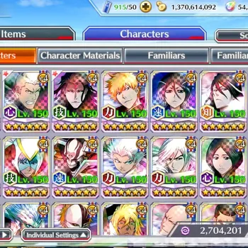 Bleach: Brave Souls Accounts High-End Global|54K Orb|TYBW26 Shuhei,Kensei,11th Aizen,New Ichigo,10th Rukia,Duo