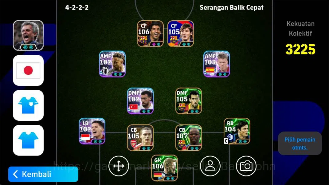 eFootball Accounts Android | power 3225, suarez MSN, thuram epic, piq image 1