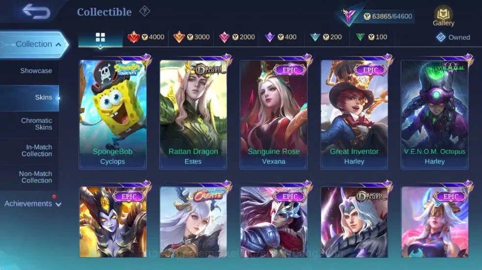 Mobile Legends: Bang Bang Accounts Global | Hero 101| Skin 247| Renowned | Asp Lesley image 10