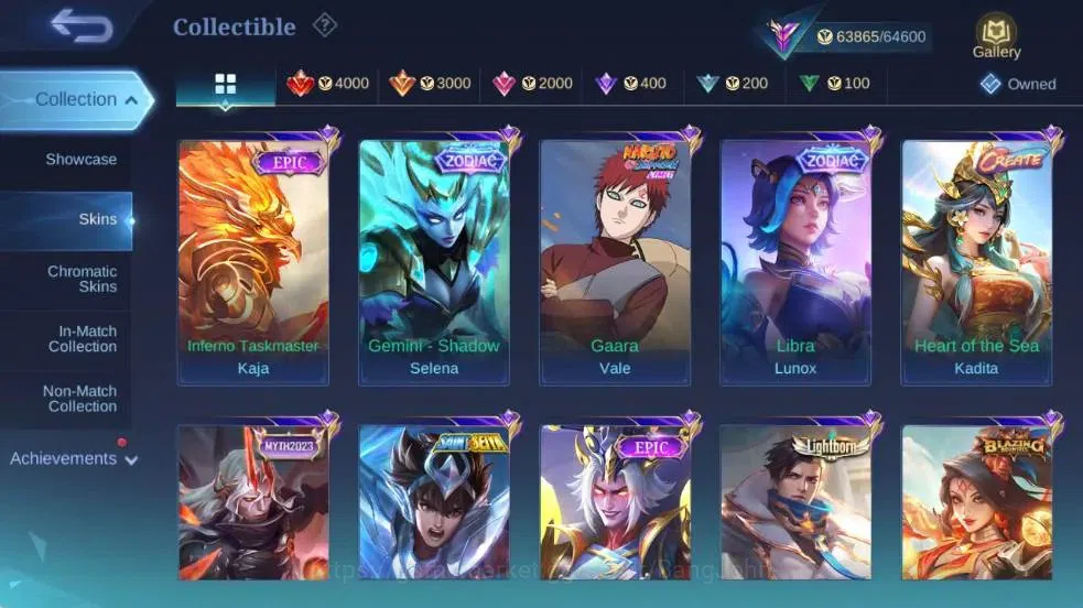 Mobile Legends: Bang Bang Accounts Global | Hero 101| Skin 247| Renowned | Asp Lesley image 7