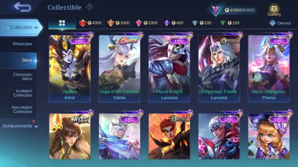 Mobile Legends: Bang Bang Accounts Global | Hero 101| Skin 247| Renowned | Asp Lesley image 9