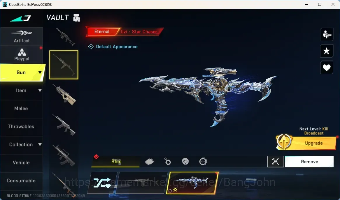 Blood Strike Accounts Others ASIA | 1 Eternal: Uzi-Star Chaser|2 Ultra Gun|1 Legendary Gun|1 Legendary Striker|Check SS 1