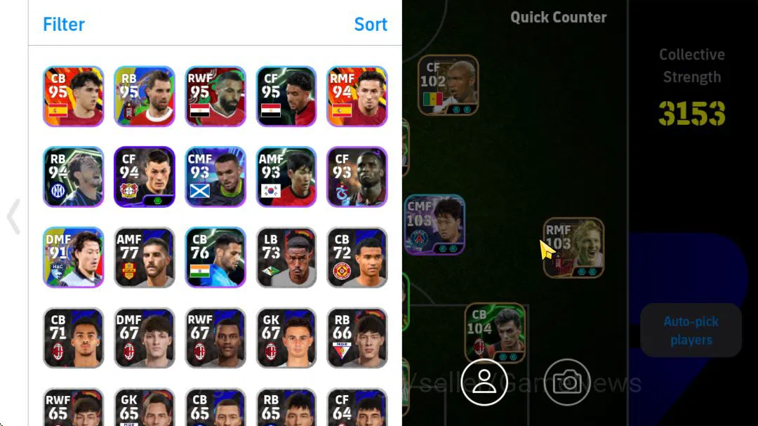 eFootball Accounts Starter Mobile| Raul,G Batistuta,EL-Hadji Diouf (Phenom Finish) Michael Olise,(Blitz Curler) Dirk 2