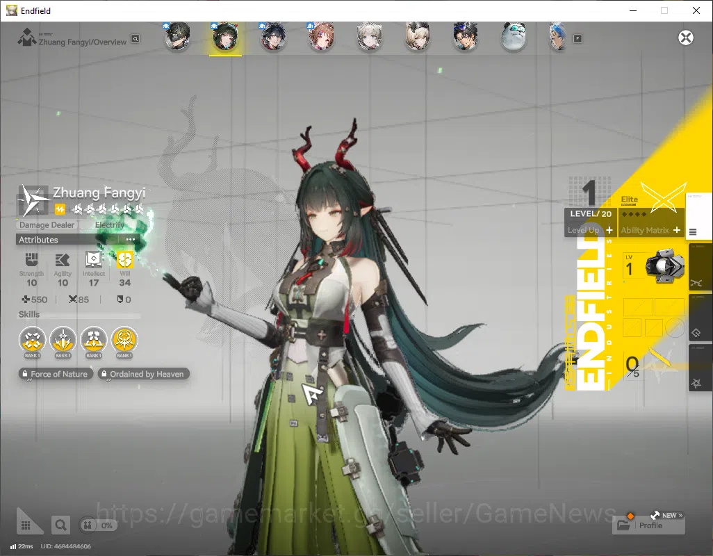 Arknights: Endfield Accounts ASIA|Lv2|Fresh Starter|SSR2(1Limit)|ZhuangFangyi , image 12