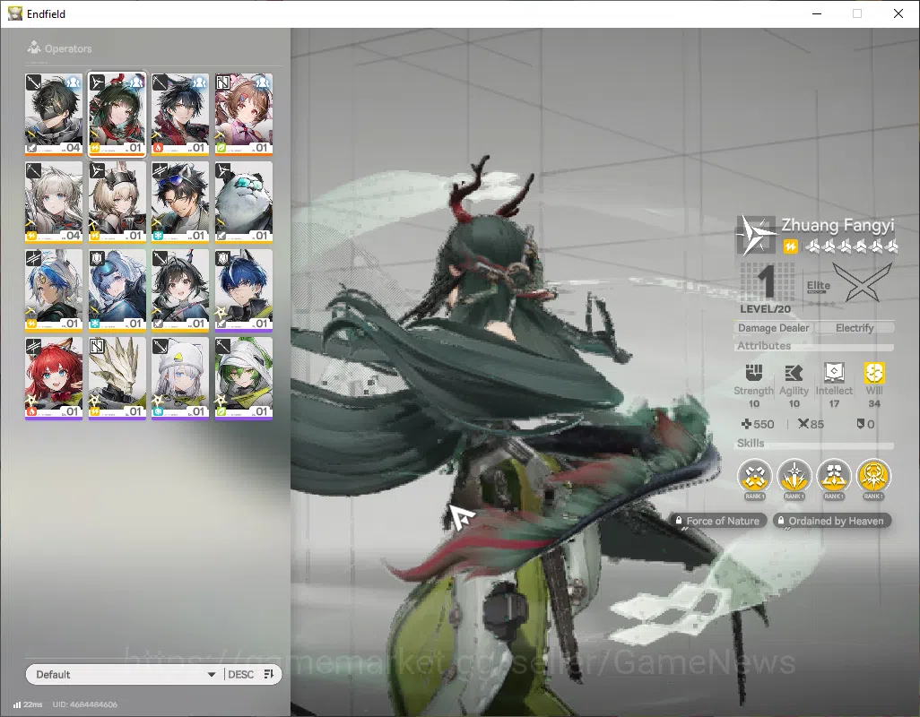 Arknights: Endfield Accounts ASIA|Lv2|Fresh Starter|SSR2(1Limit)|ZhuangFangyi , image 13