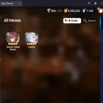 Epic Seven Accounts Starter Global Unverif|Best Starter|2 ML(Desert Jewel Basar,Lisette)|PoH+Bless ON|SS 1.1K|1(*4-5 Hero