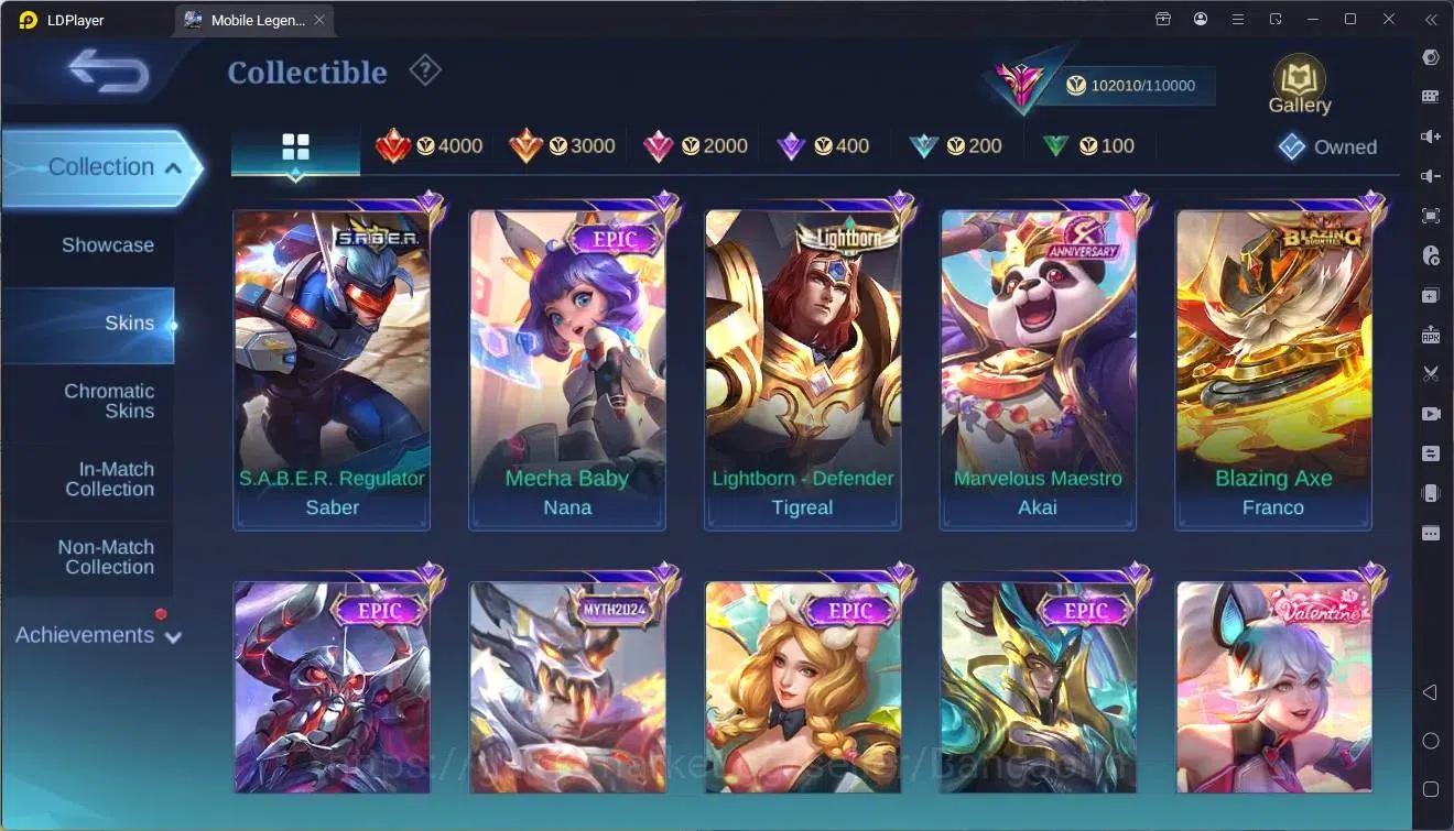 Mobile Legends: Bang Bang Accounts Global |Hero 133|Skin 312|Exalted|Legend Franco|JJ image 11
