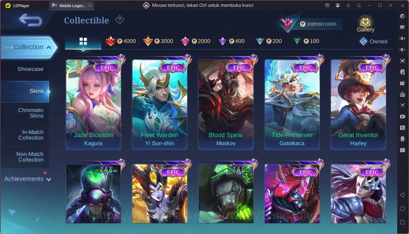Mobile Legends: Bang Bang Accounts Global |Hero 133|Skin 312|Exalted|Legend Franco|JJ image 13