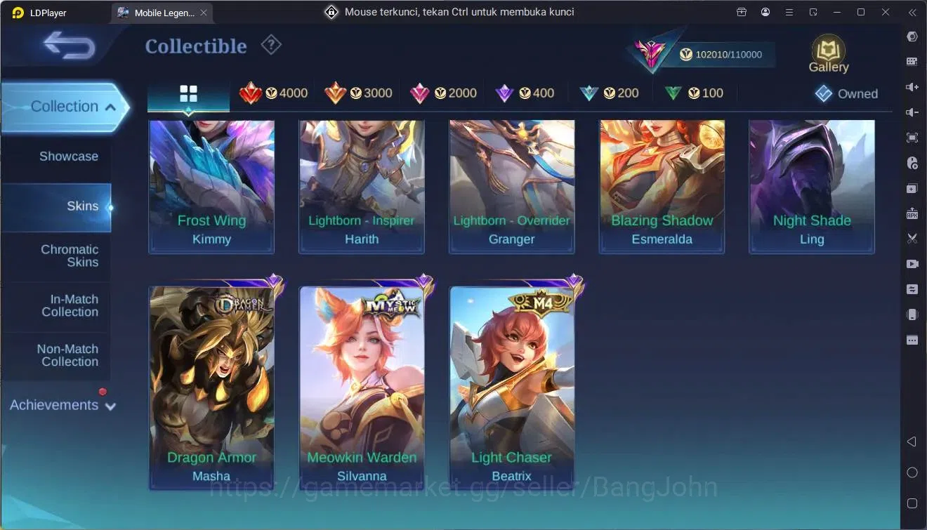 Mobile Legends: Bang Bang Accounts Global |Hero 133|Skin 312|Exalted|Legend Franco|JJ image 18