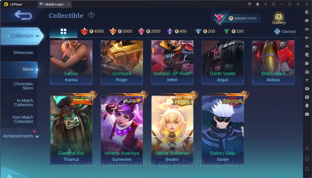 Mobile Legends: Bang Bang Accounts Global |Hero 133|Skin 312|Exalted|Legend Franco|JJ image 9