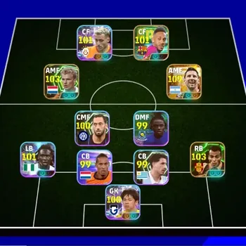 eFootball Accounts Legends & Iconic Players Mobile |PW 3108|BIGT Messi,Epic Bergkamp Cafu Aubameyang,Shwt Bassey ArakiRui