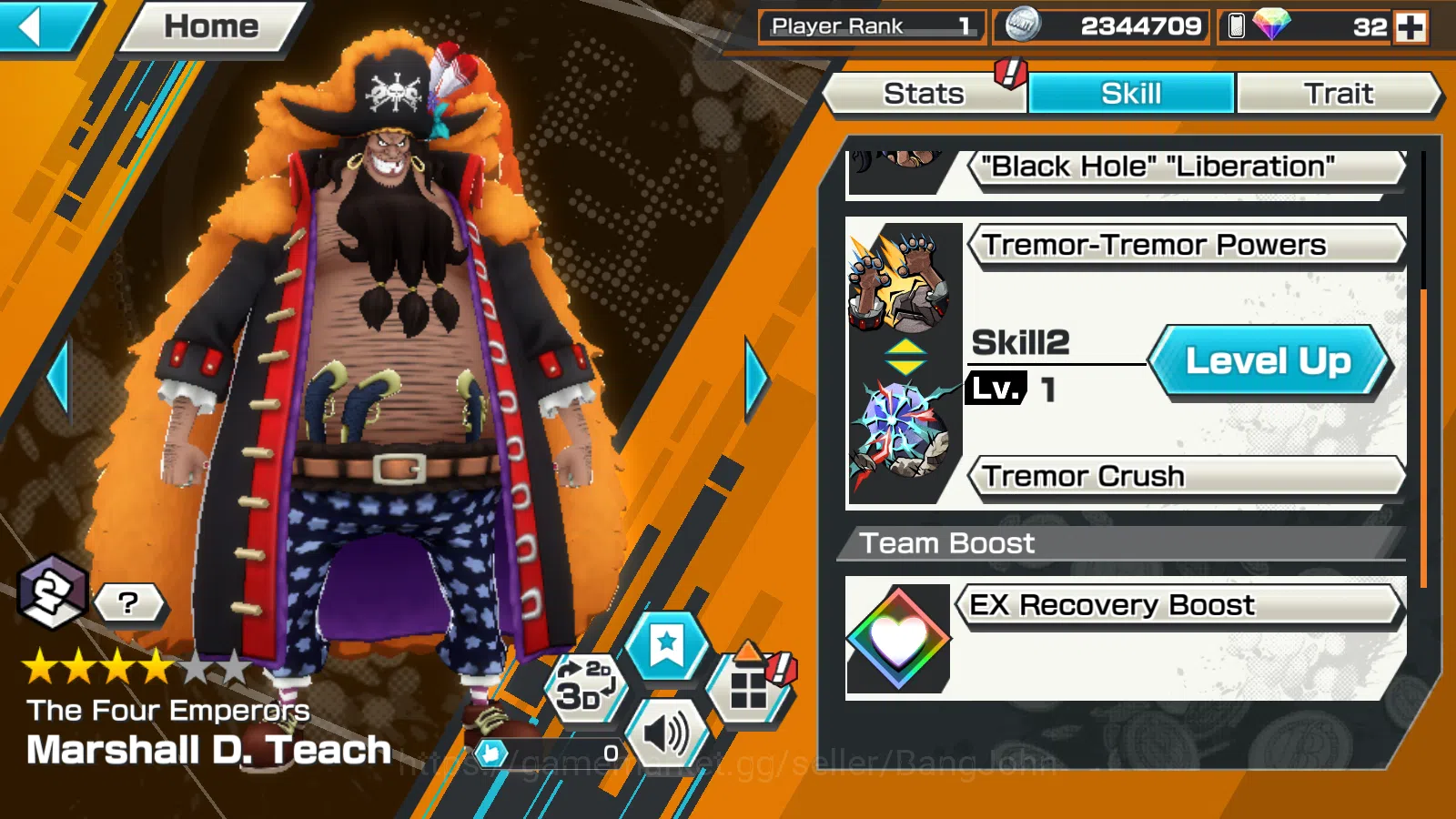 One Piece Bounty Rush Accounts Global | 3EX | 4emperor Teach,BB Kuzan,Kaido Son Y image 5