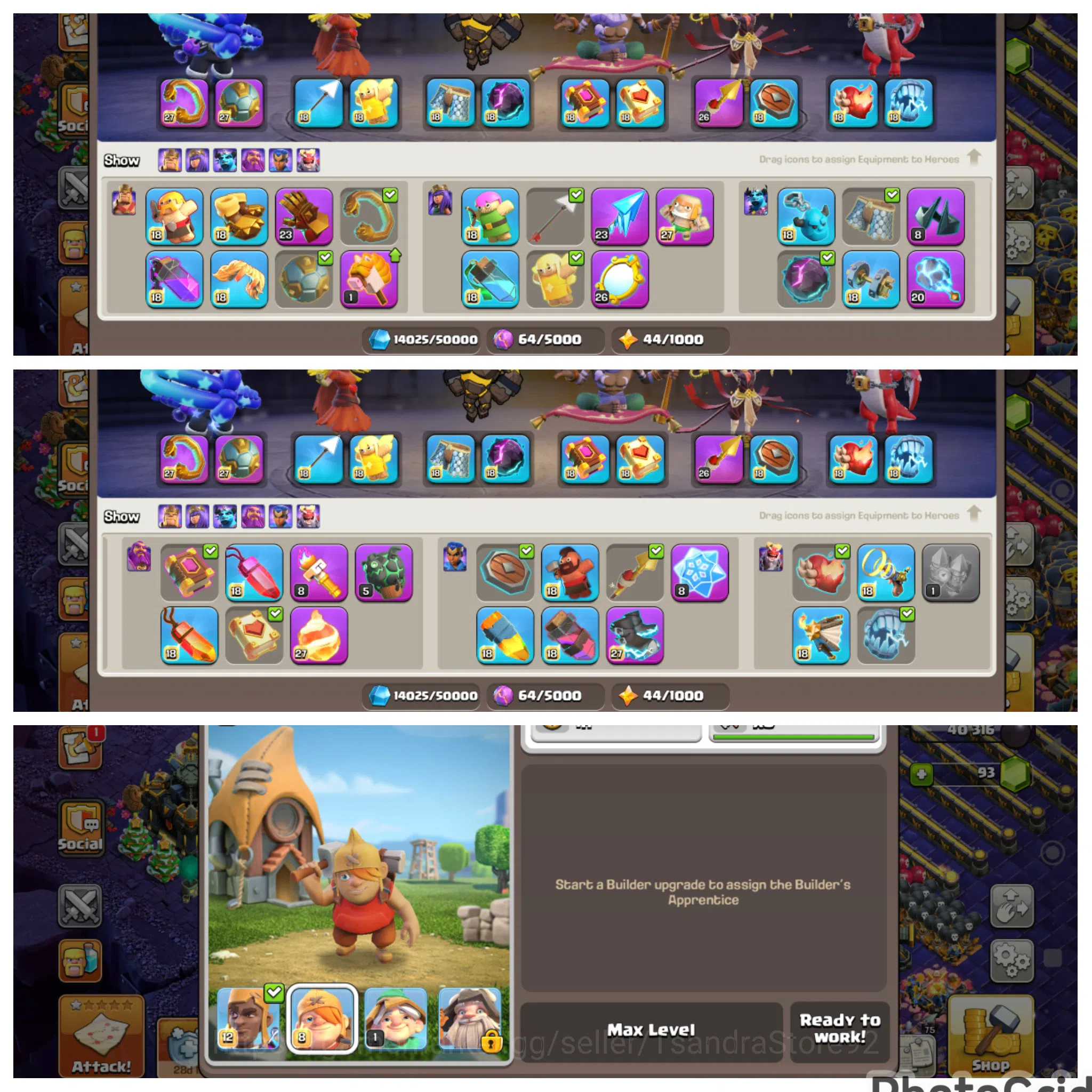 Clash of Clans Accounts High-End SUPER DISCONT TH 17 LVL 239 BASE FULLYMAX EXCEPT TROPS|BH FULLYMAX|EPIC MANY MAX|2 HELPER 4