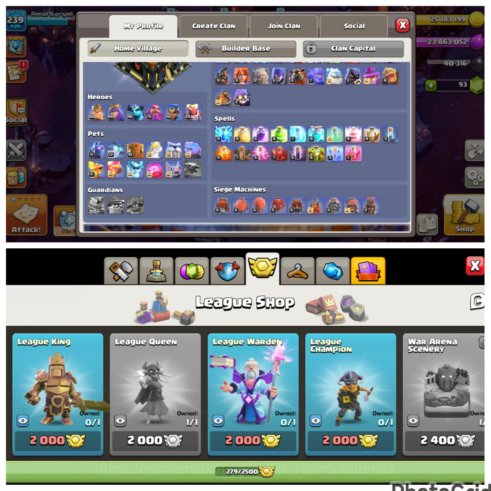 Clash of Clans Accounts High-End SUPER DISCONT TH 17 LVL 239 BASE FULLYMAX EXCEPT TROPS|BH FULLYMAX|EPIC MANY MAX|2 HELPER 5