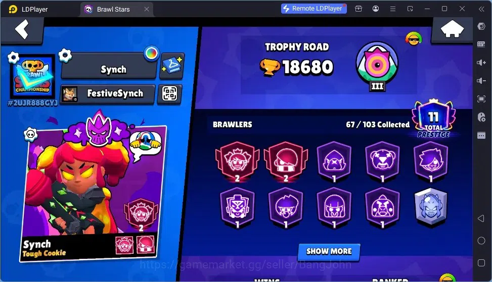 Brawl Stars Accounts Global | 18680 | 67 Brawler | 8 Hypercharge | 10 B image 2