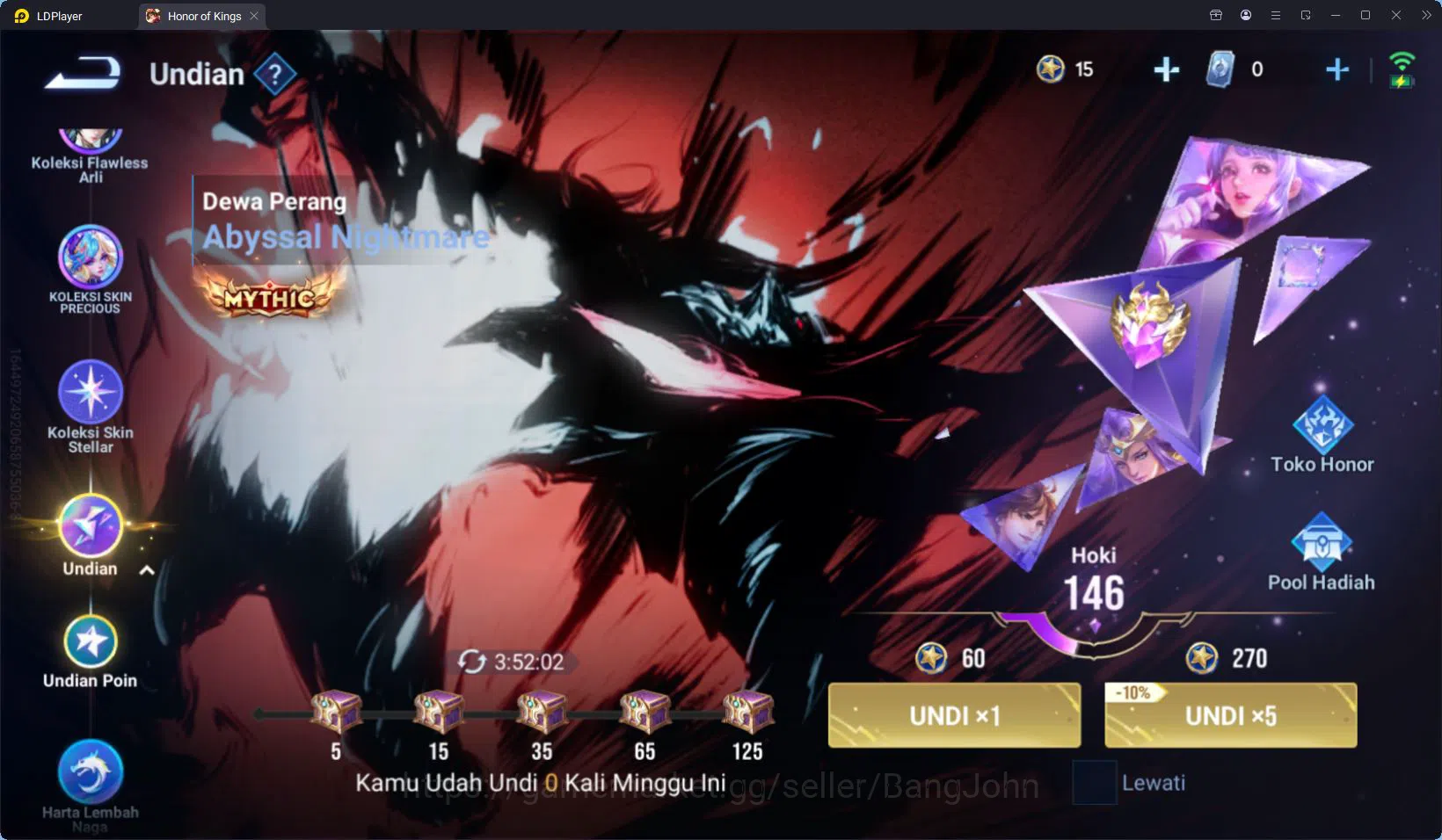 Honor of Kings Accounts HOK Global 62H 40S | LGD Lady Sun | SXD Hou Yi | P image 11