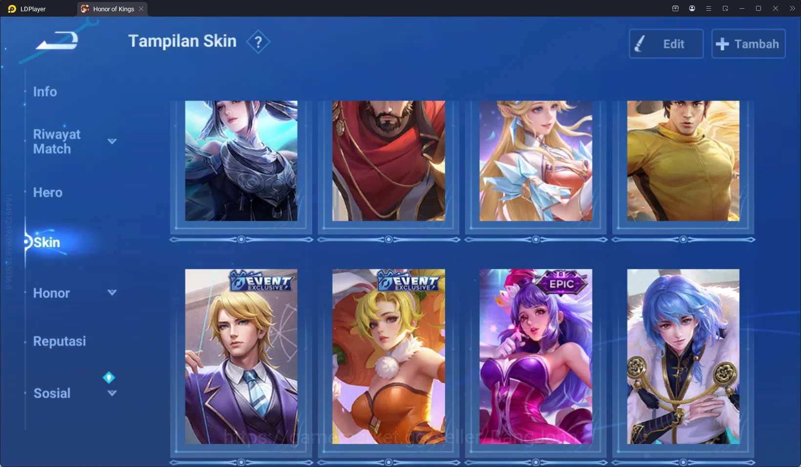 Honor of Kings Accounts HOK Global 62H 40S | LGD Lady Sun | SXD Hou Yi | P image 13