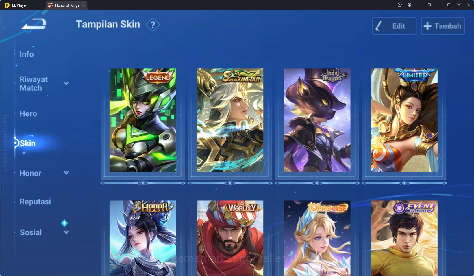Honor of Kings Accounts HOK Global 62H 40S | LGD Lady Sun | SXD Hou Yi | P image 14