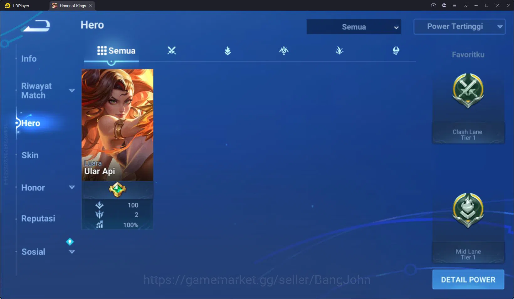 Honor of Kings Accounts HOK Global 62H 40S | LGD Lady Sun | SXD Hou Yi | P image 16