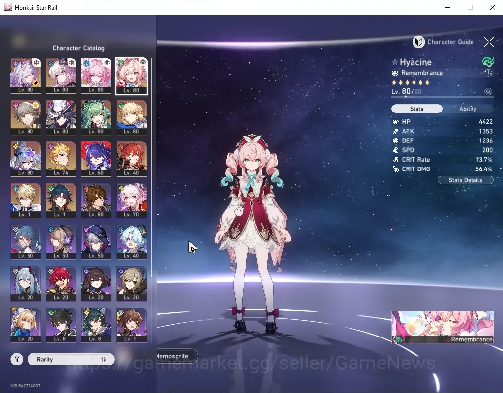 Honkai Star Rail Accounts Others Asia|TL 66|1 Prem Team|11 Limited|(Hyacine,SW999)+Sign 1