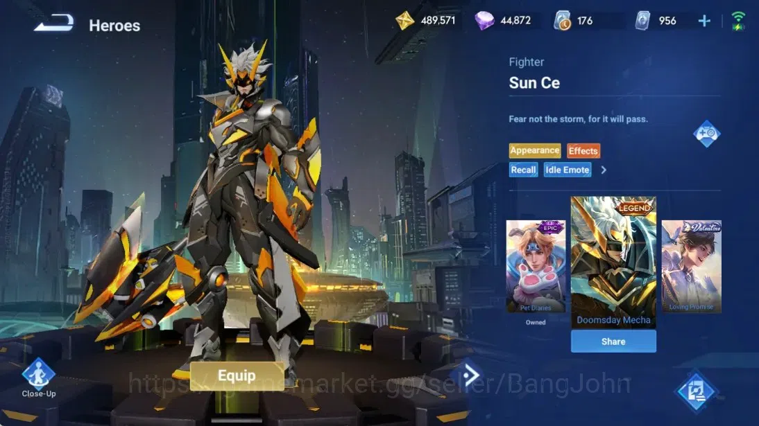 Honor of Kings Accounts Global |112H 205S|5 Legend[Lam,Allain,Sun Ce,Wukon image 5