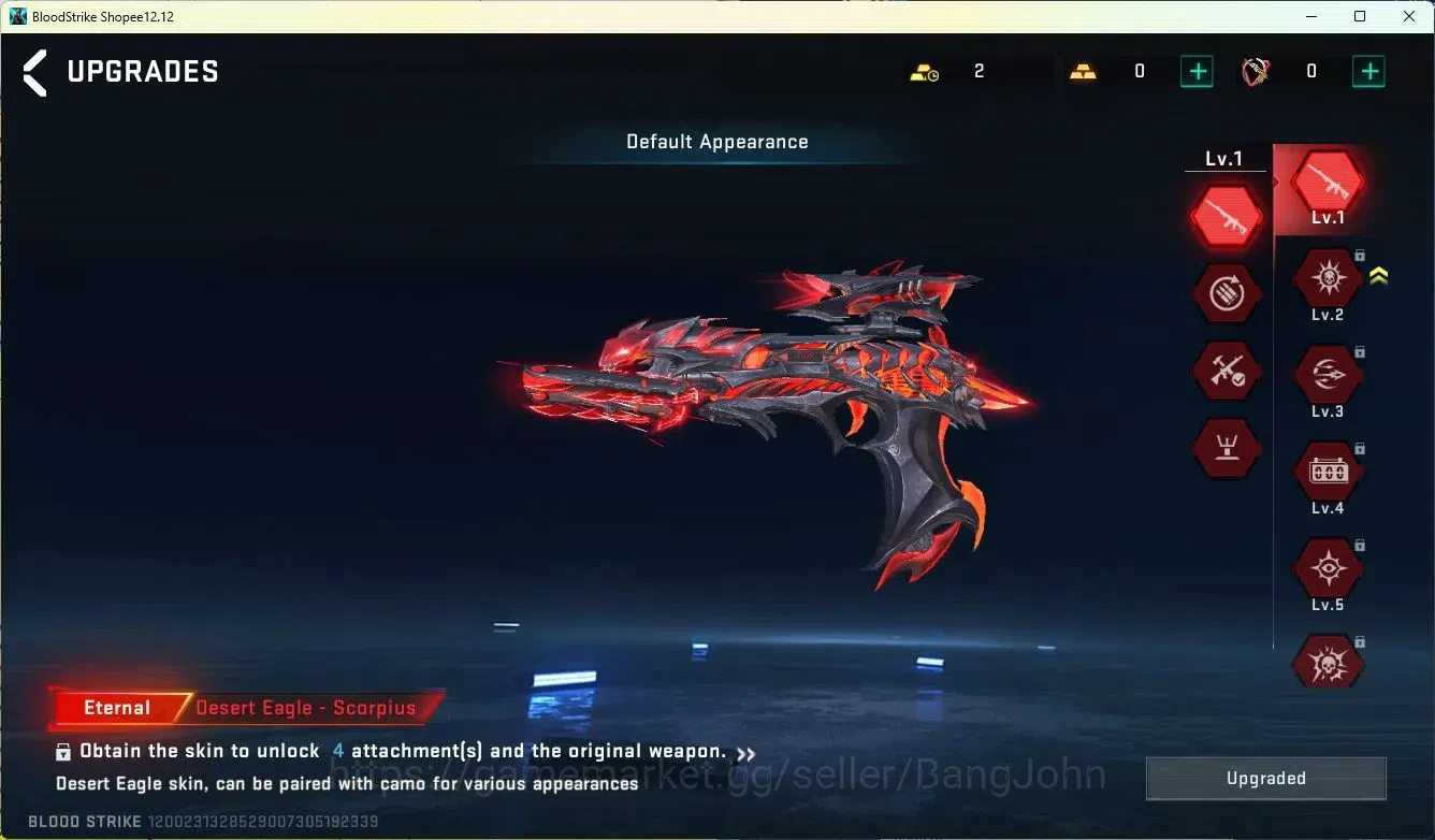 Blood Strike Accounts ASIA | L50 Master IV|Eternal DEagle|1 Limited Mele image 8
