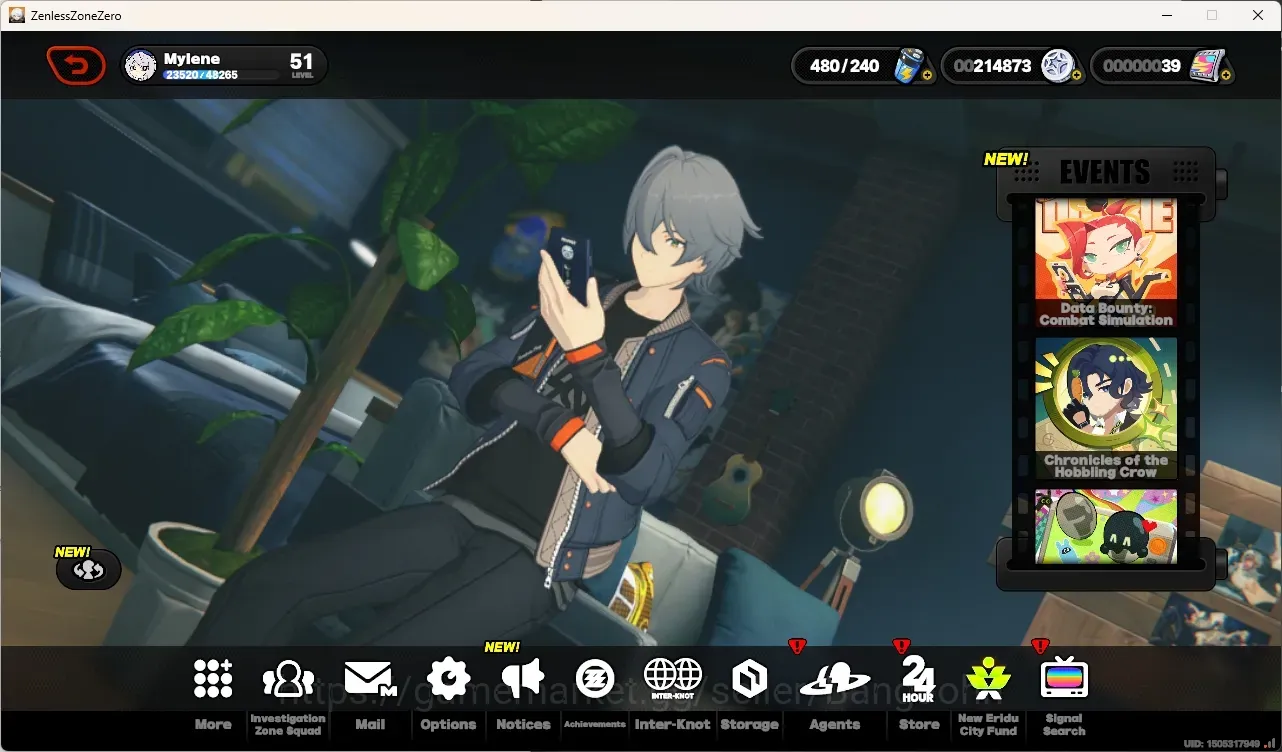 Zenless Zone Zero Accounts Starter EU |IK 51|5 Limit+Sign|PremTeam Remielle,Velina,Aria,Jane|3S-Rank Bangb|ALL UNSET|MC 1