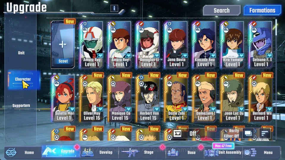 SD Gundam G Generation ETERNAL Accounts [Global]Rank 37|163K DM| 8 UR | Unicorn Destroy,Cr image 3