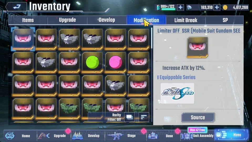 SD Gundam G Generation ETERNAL Accounts [Global]Rank 37|163K DM| 8 UR | Unicorn Destroy,Cr image 8