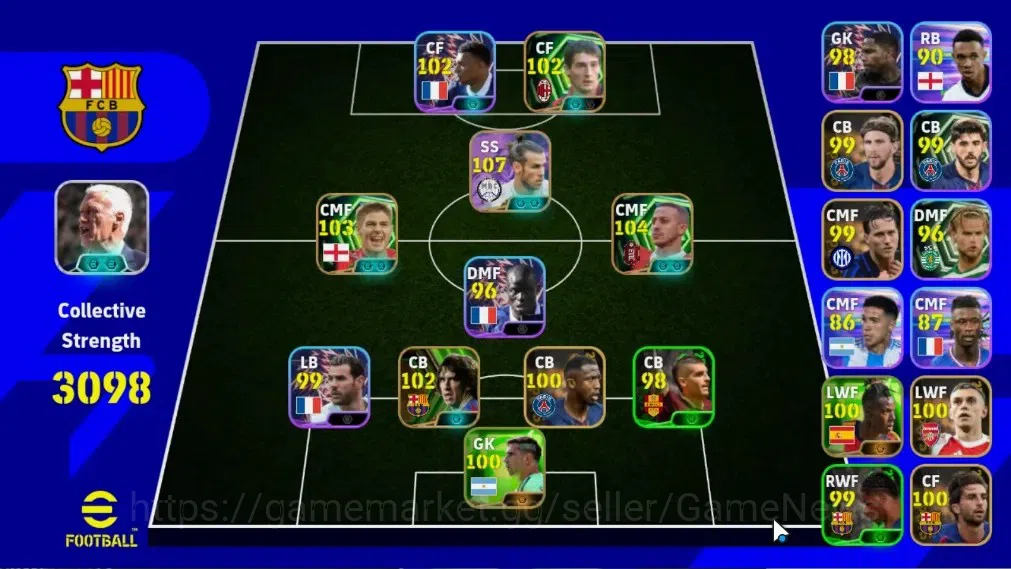 eFootball Accounts Legends & Iconic Players Android|Epic Gareth Bale X Naruto,Thiago Alcantara,Gerrard,Daniele 1