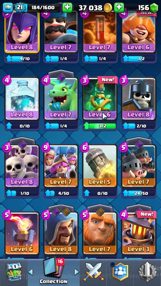 Clash Royale Accounts Lv 21|Trophy 3608|KTL 8|Card 63|1 Hero 2 EVO 2 Leg image 12