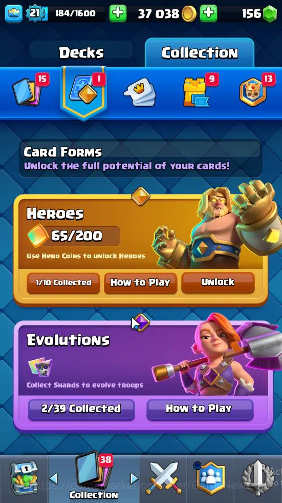 Clash Royale Accounts Lv 21|Trophy 3608|KTL 8|Card 63|1 Hero 2 EVO 2 Leg image 5