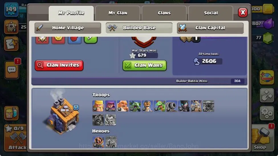 Clash of Clans Accounts Global | TH 15-BH 8 | LVL 149|AQ 54 ,MP 44 ,GW 30  image 13