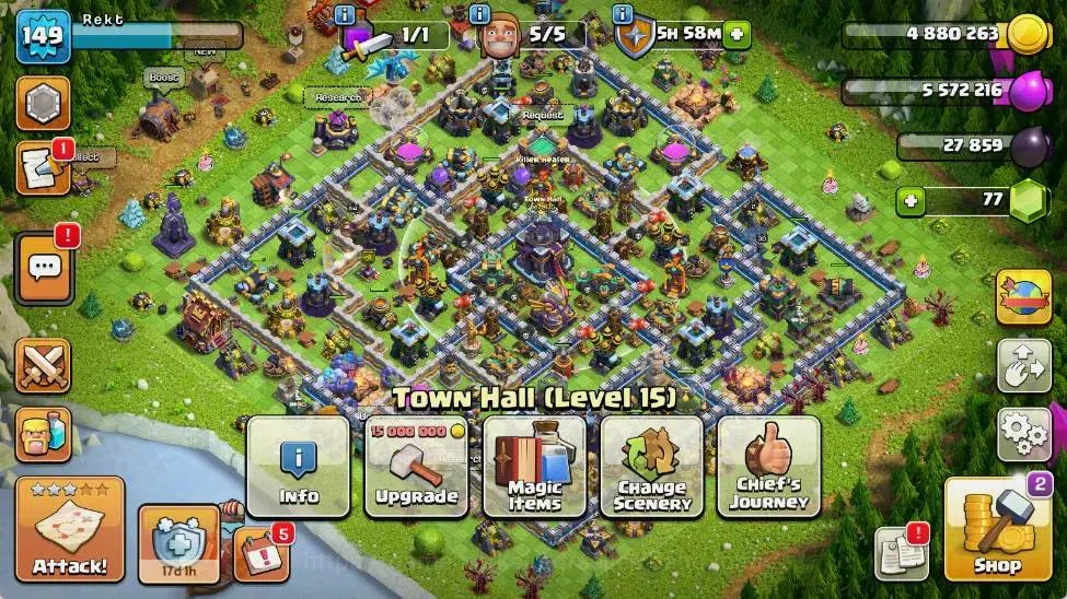 Clash of Clans Accounts Global | TH 15-BH 8 | LVL 149|AQ 54 ,MP 44 ,GW 30  image 2