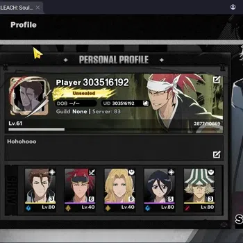 BLEACH: Soul Resonance Accounts Nuverse SEA|Lv.61|5 SSR 5 Sign