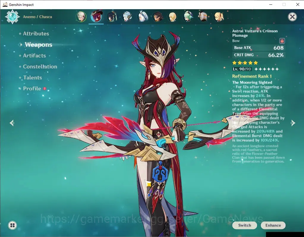 Genshin Impact Accounts Asia|AR 57|7 Limited + 6 (*5Weapon)|[Mavuika,Muala image 5