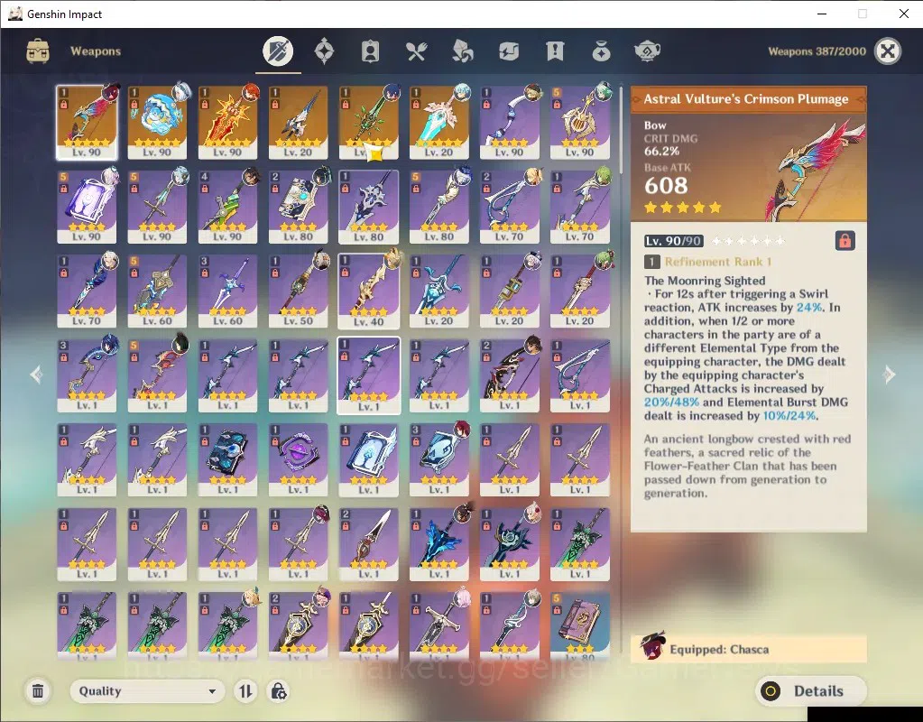 Genshin Impact Accounts Asia|AR 57|7 Limited + 6 (*5Weapon)|[Mavuika,Muala image 6