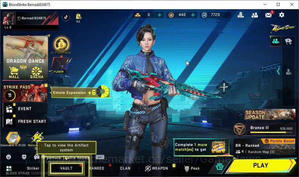 Blood Strike Accounts ASIA|Fresh Starter|ETERNAL COLLAB SCAR-Dominator, image 1
