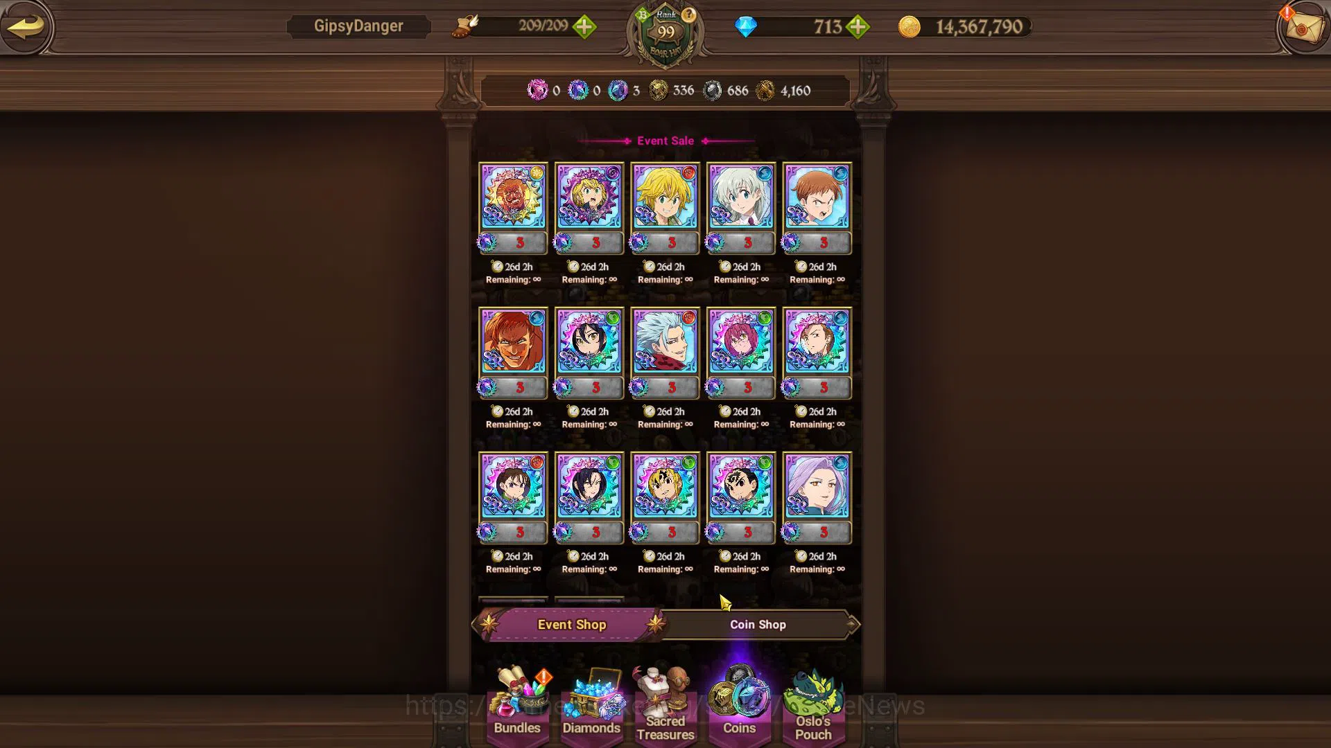 The Seven Deadly Sins: Grand Cross Accounts Asia|4,7M CC|713 Dm|1 LR+11 UR+Collab Blassing|Eli image 17