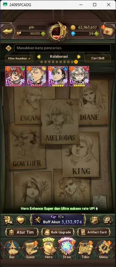 The Seven Deadly Sins: Grand Cross Accounts Global |3,1M CC|39 DM|6 LR|7 UR|LR Mesis 4/6|UR Me image 8