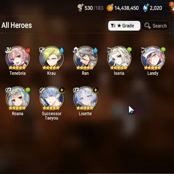 Epic Seven Accounts Starter Global|Unverif|Fresh Starter 2 ML(Lisette, Successor Taeyou), Iseria,Ran|PoH+Bless ON|Theater