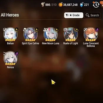 Epic Seven Accounts High-End GLOBAL UnVerif|NewEra| 6 ML (Belian,Renoa,NM Luna+Skin,LC Bellona,etc)+HARU+Art,AS