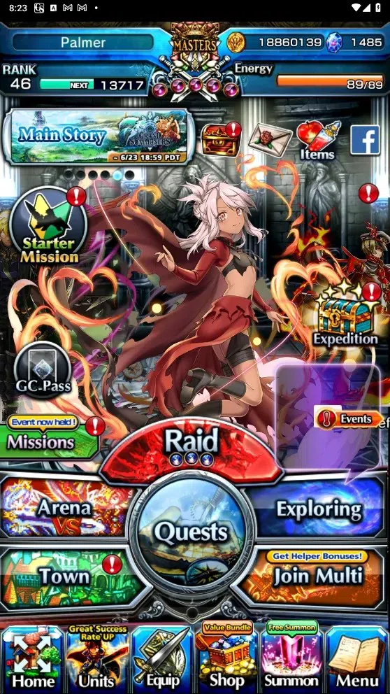 Grand Summoners Accounts Global | Rank 46 | 1.485 Crystal | 8 Ascend | Chlo image 1