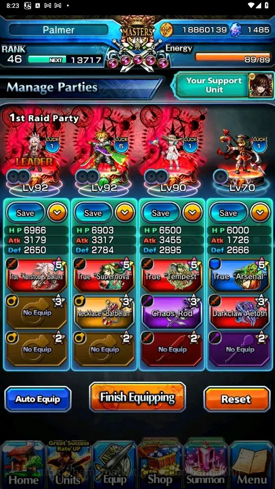 Grand Summoners Accounts Global | Rank 46 | 1.485 Crystal | 8 Ascend | Chlo image 4