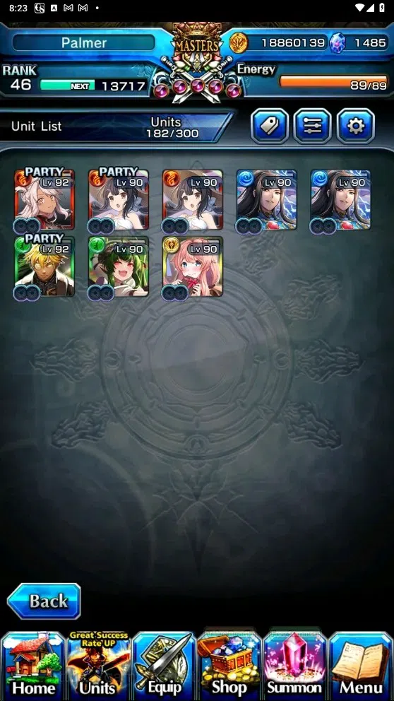 Grand Summoners Accounts Global | Rank 46 | 1.485 Crystal | 8 Ascend | Chlo image 5