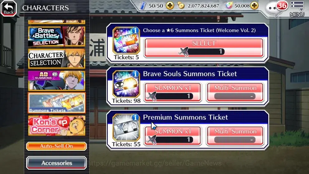 Bleach: Brave Souls Accounts High-End [GLOBAL]50K Orb|DreamT Ichigo,New Ichigo,TYBW26 Kenpachi,Yachiru,Riruka,10Th Aniv 19