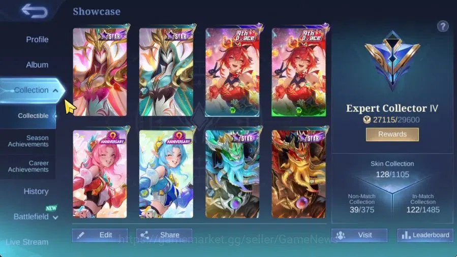 Mobile Legends: Bang Bang Accounts Hero 74|Skin 128|Naruto Julian,9Th Place Fanny,Spo image 4
