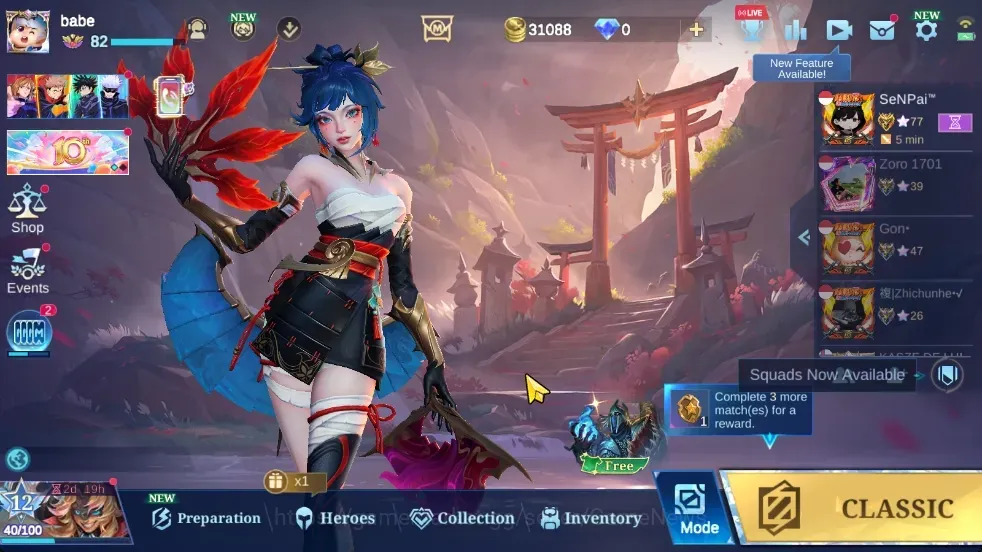 Mobile Legends: Bang Bang Accounts Collector Hero 111|Skin 183|Karina KoF,Thamuz 1