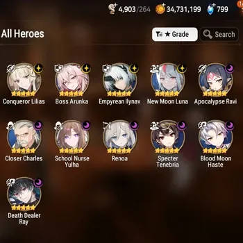Epic Seven Accounts High-End Global Unverif|Mor35|11 ML(School